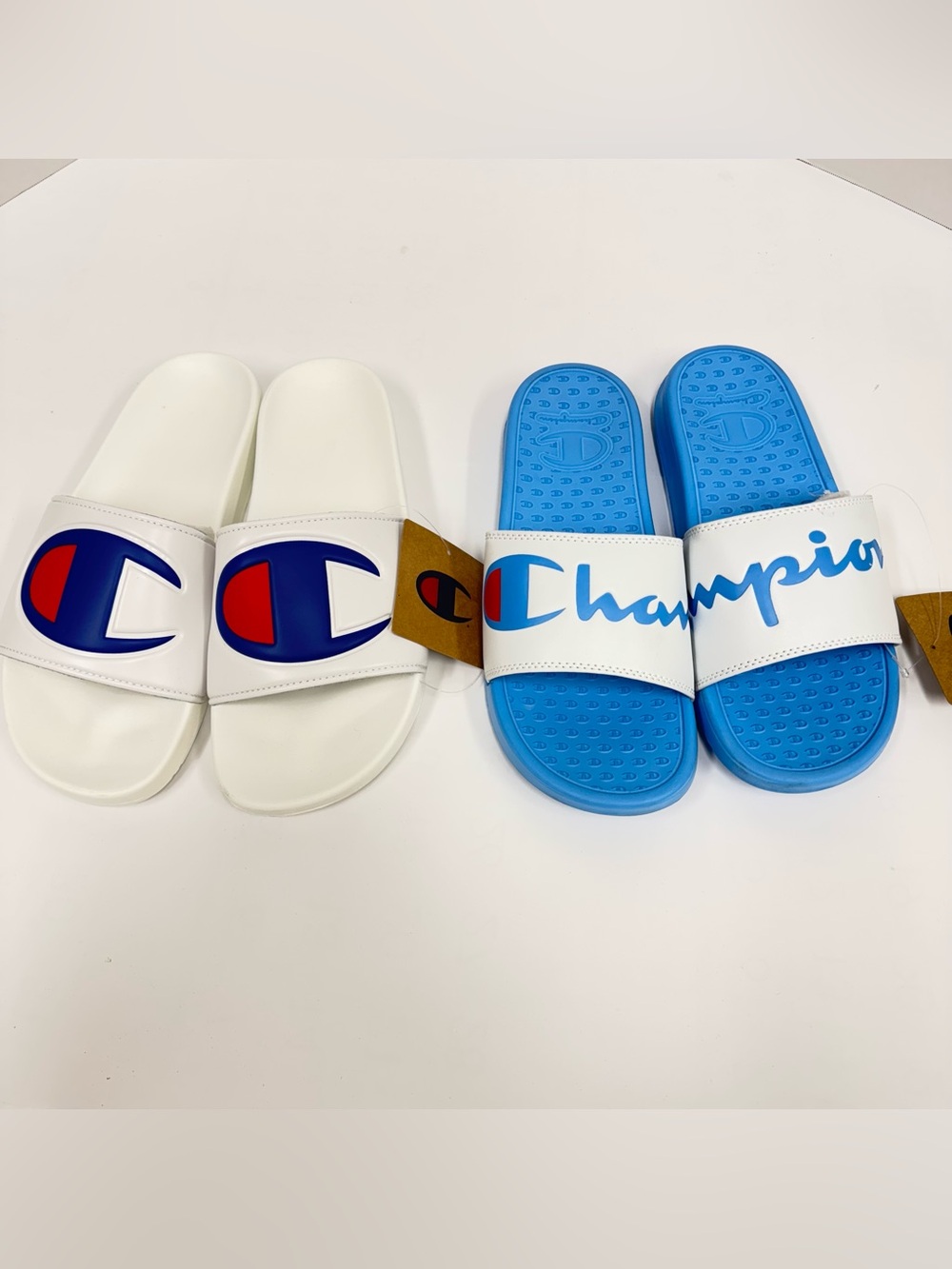 [SIZE 8 - BUNDLE] Men's Champion Slider - IPO White/White + Super Slide Split